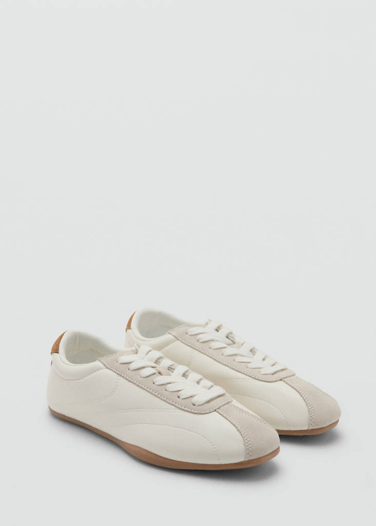 Sneaker Pelle Inserto Contrasto B