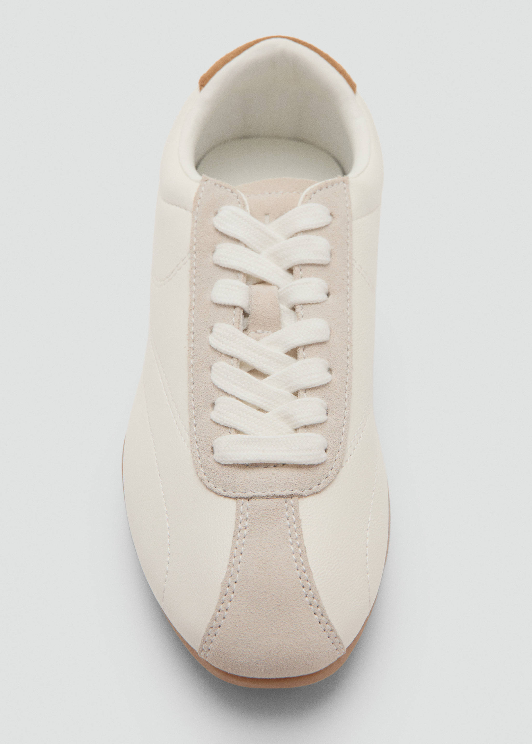 Кожаные кроссовки с контрастной вставкой - Деталь изделия 2