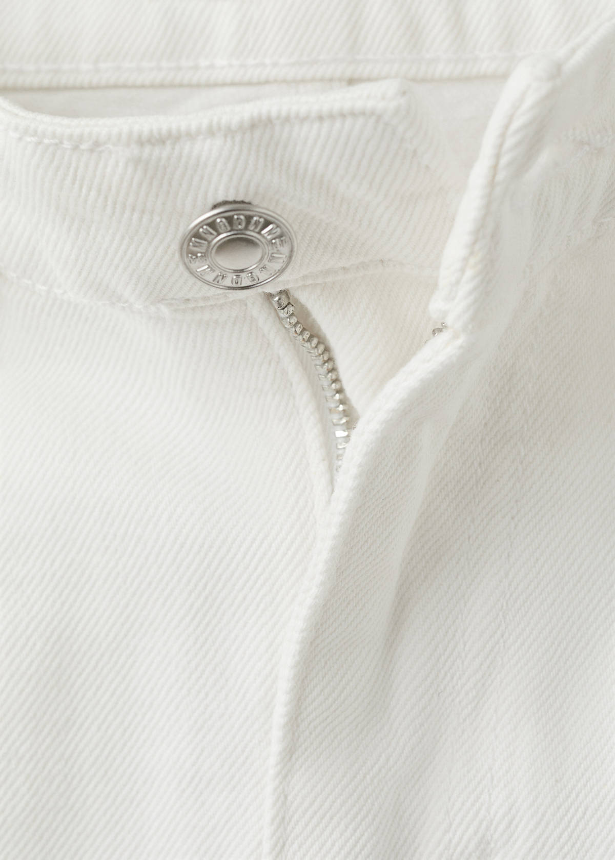 Mid-rise denim skirt — White