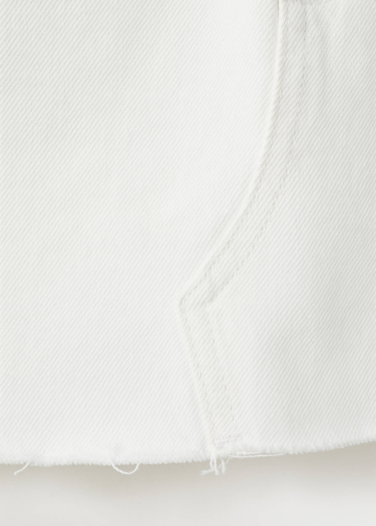 Mid-rise denim skirt — White
