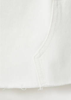 Mid-rise denim skirt — White 9