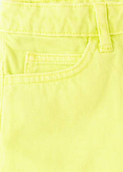 Straight-fit denim shorts — Lime 6