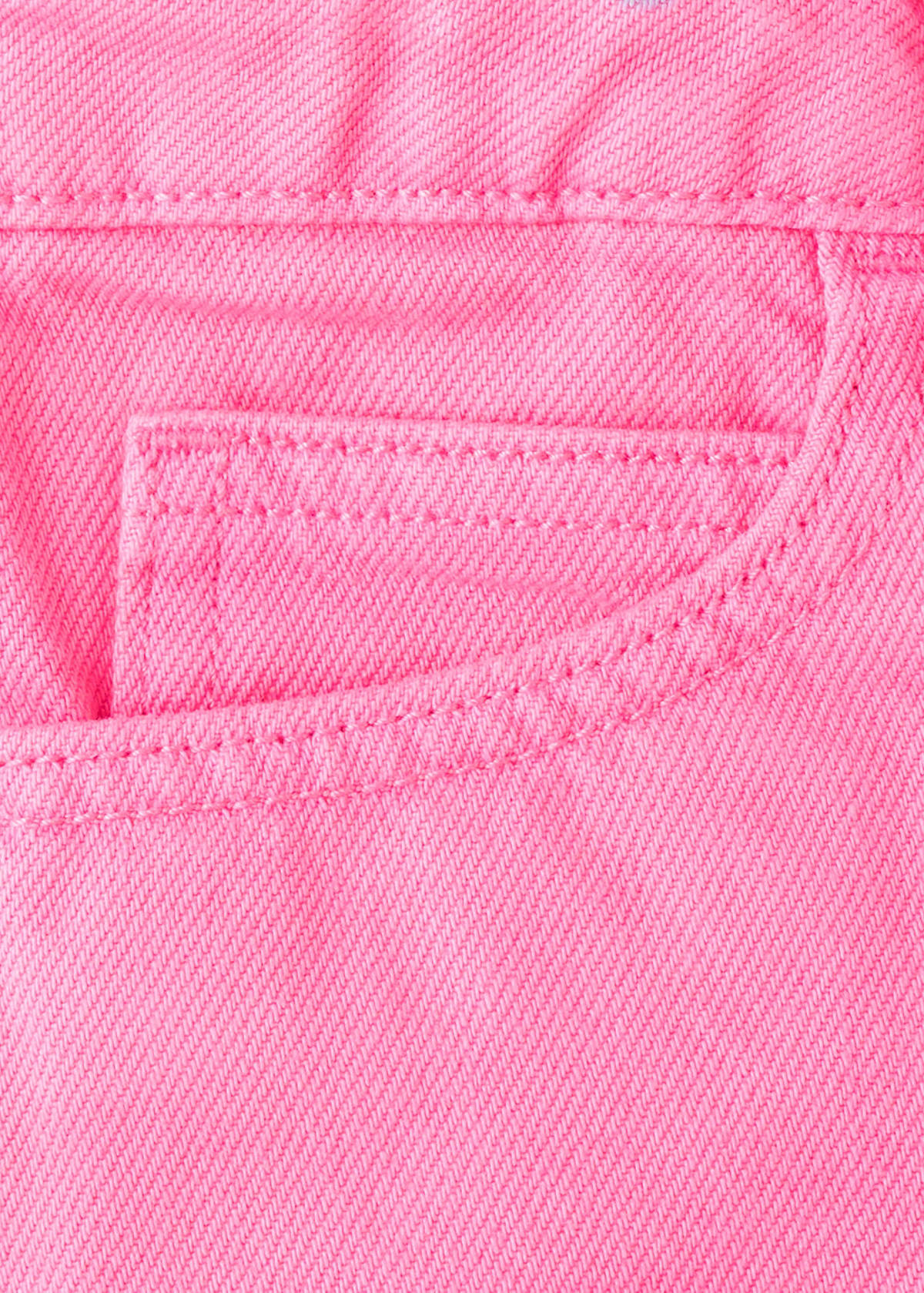 Straight-fit denim shorts — Fuchsia