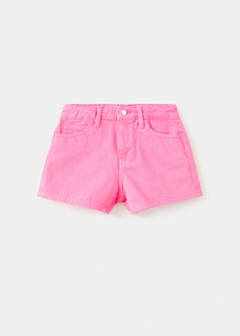 Straight-fit denim shorts — Fuchsia 2