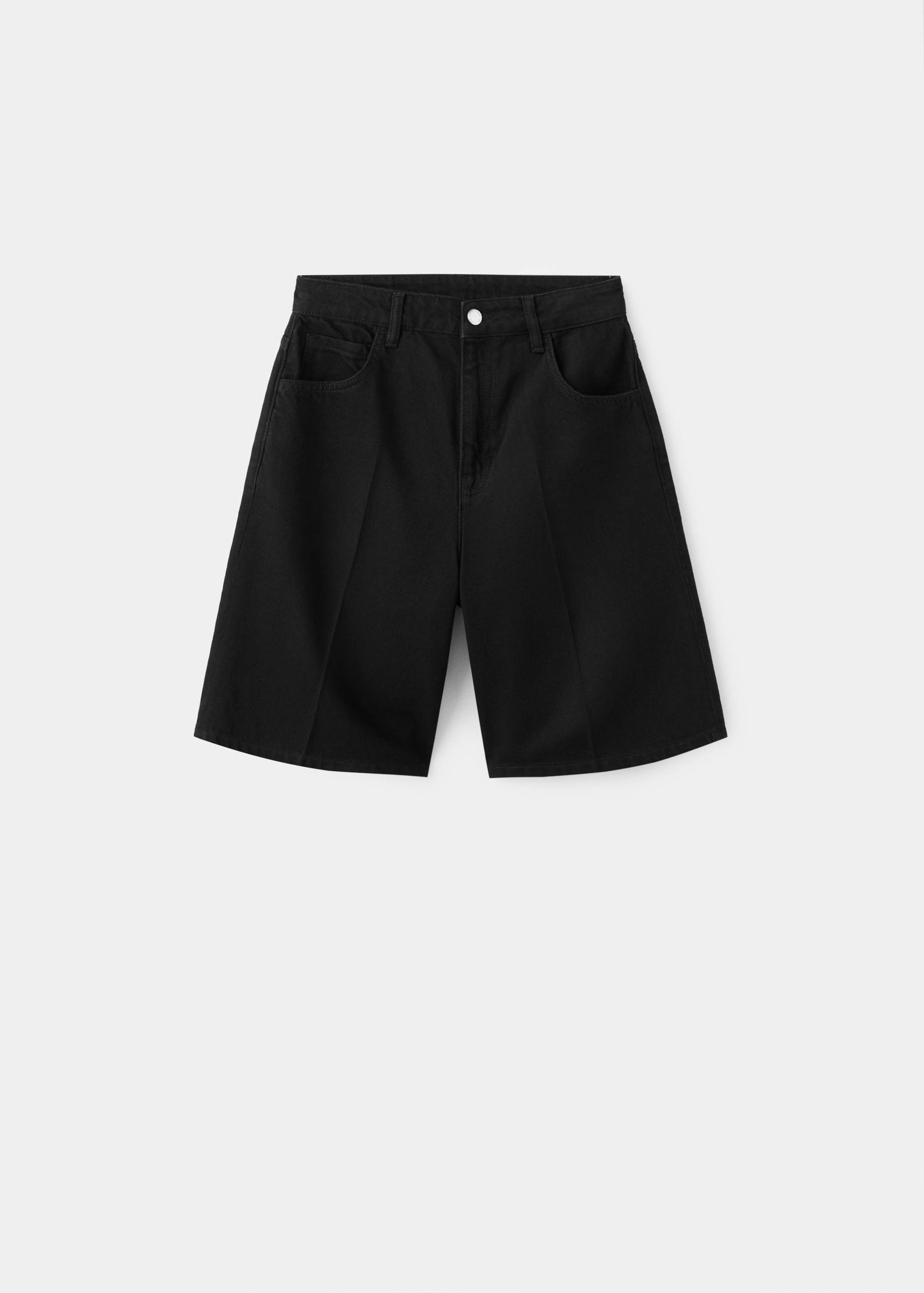 Straight-fit high-waist bermuda shorts - Article without model