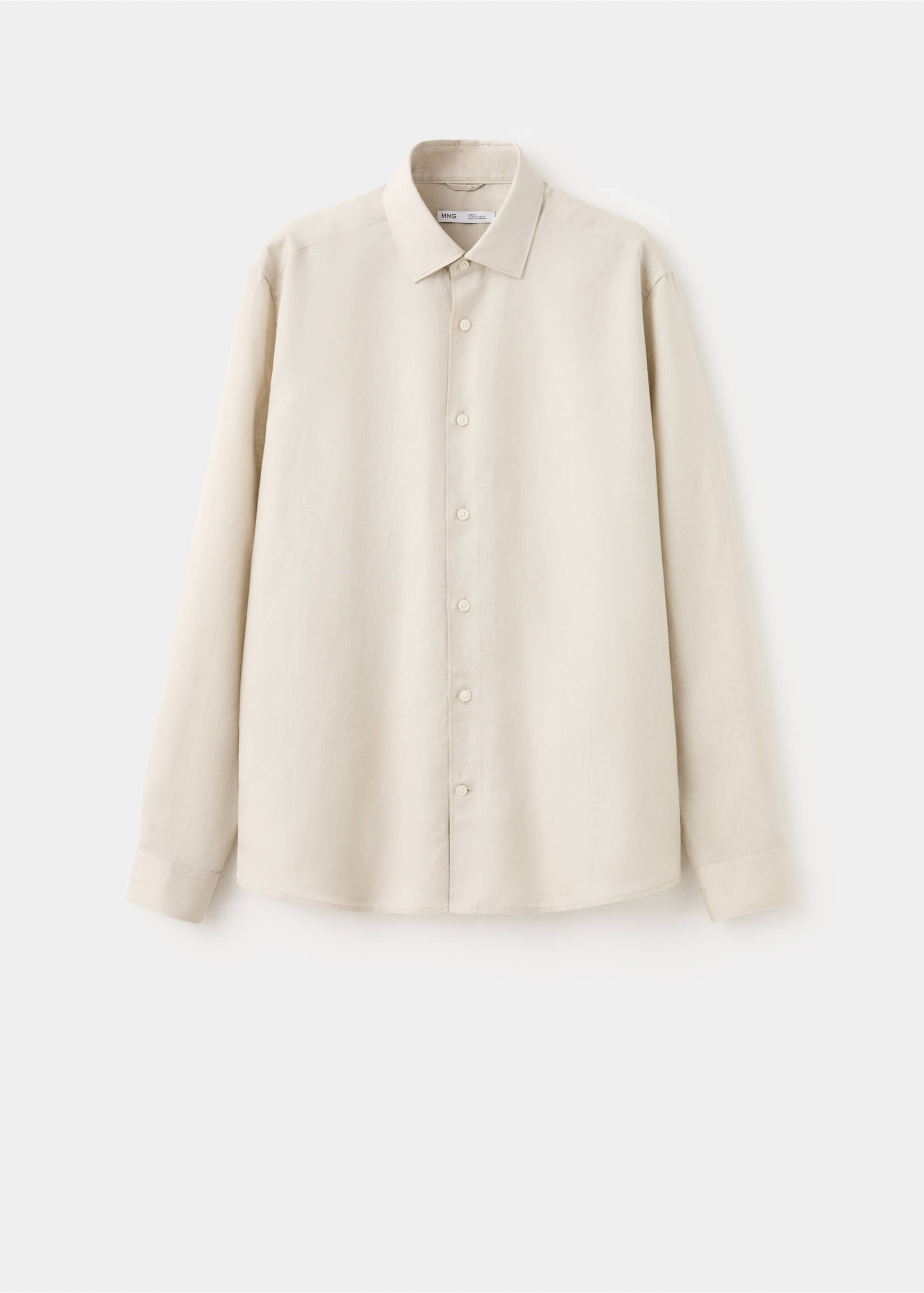 Chemise regular fit lin lyocell - Article sans modèle, Sable. Ref: 37081352-00.