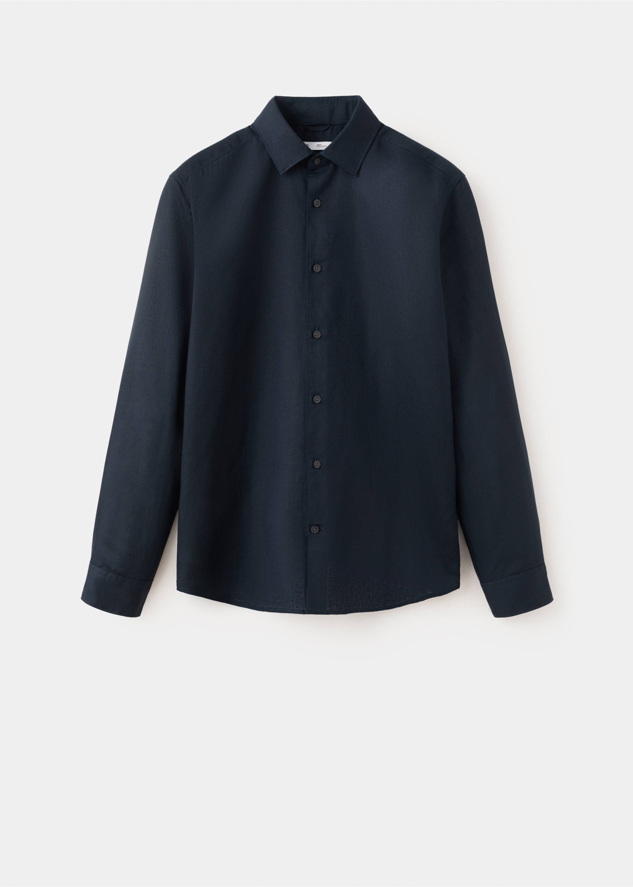 Chemise regular fit lin lyocell - Article sans modèle, Bleu marine foncé. Ref: 37081352-00.