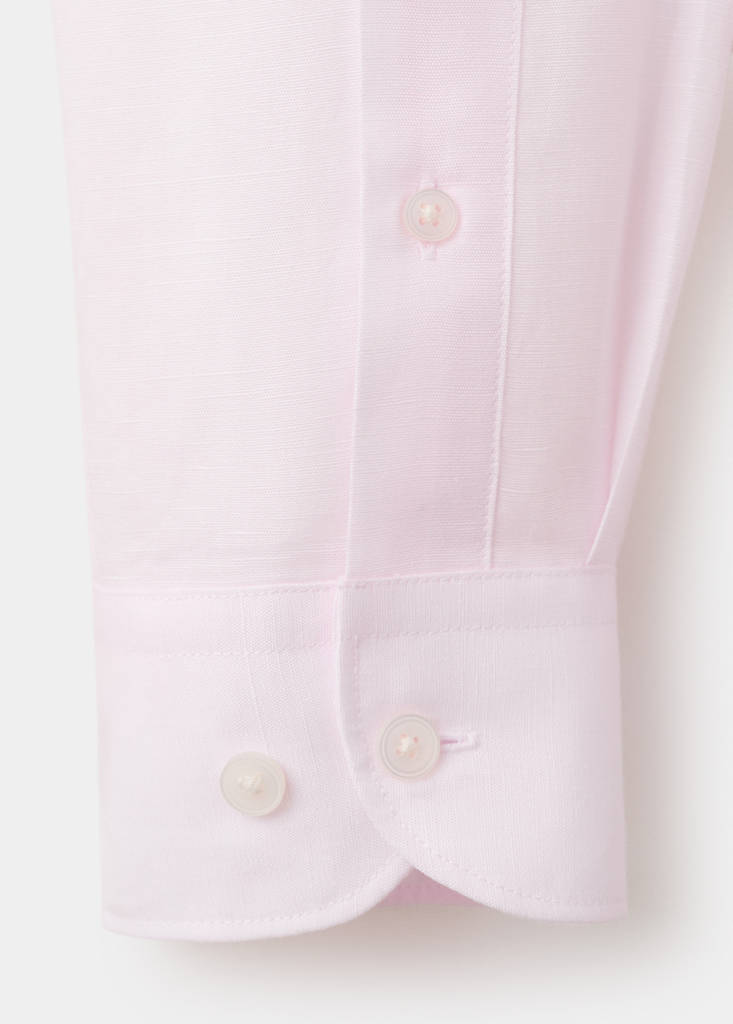 Regular fit lyocell-linen blend shirt — Pastel Pink