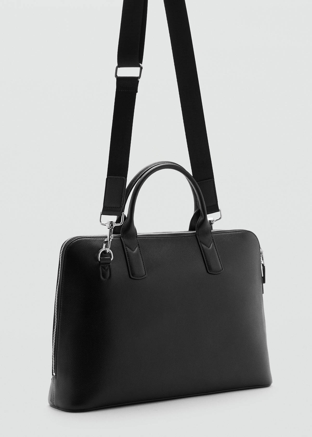 100% leather tote bag — Black