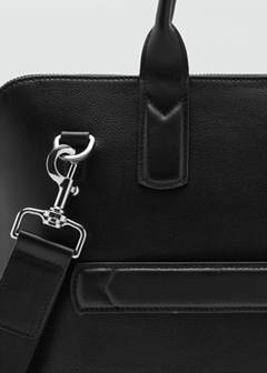 100% leather tote bag — Black 4