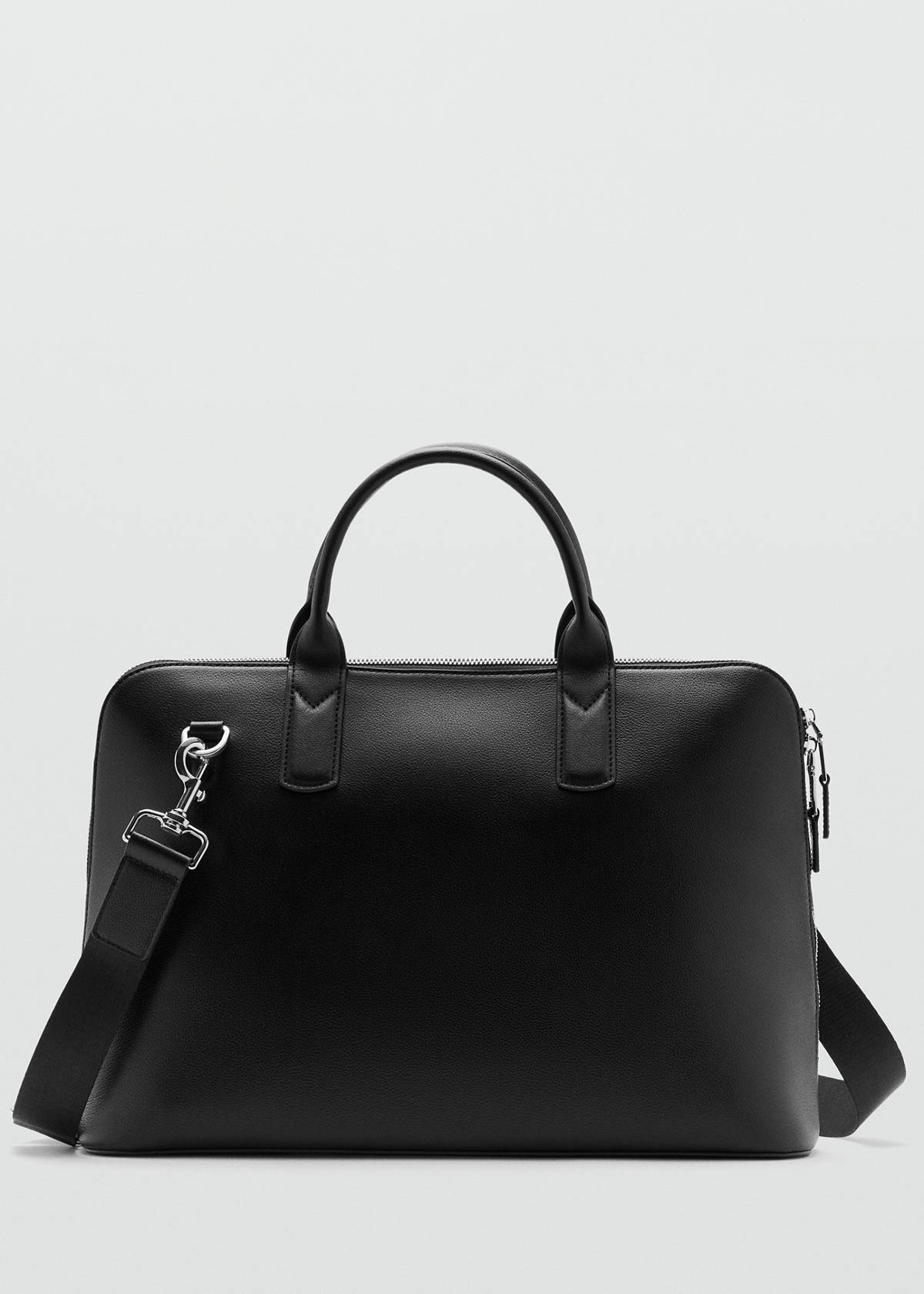 100% leather tote bag — Black