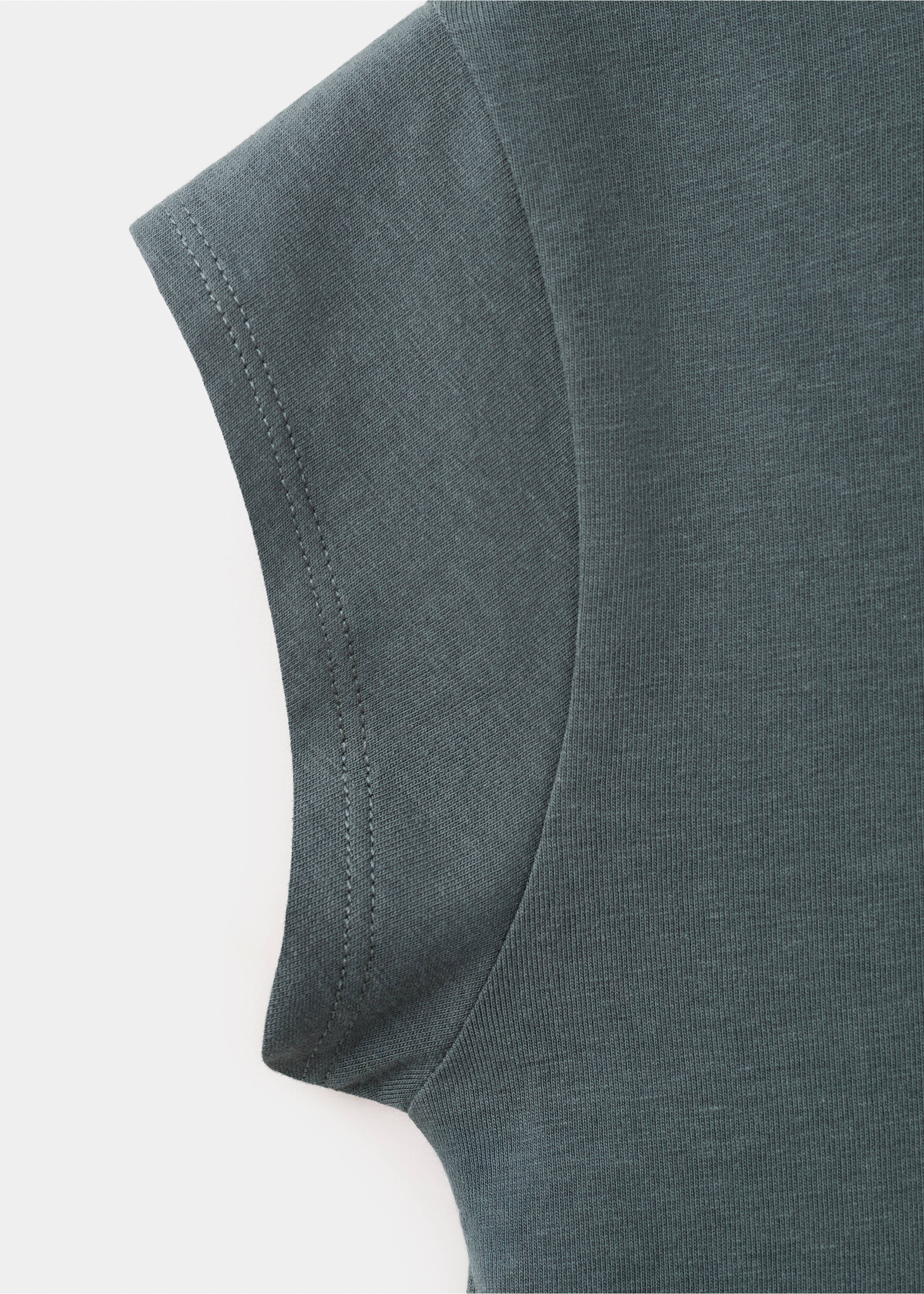 Cotton short-sleeve bodysuit - Details of the article 0, Charcoal. Ref: 37081354-00.