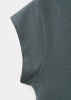 Cotton short-sleeve bodysuit — Charcoal 7