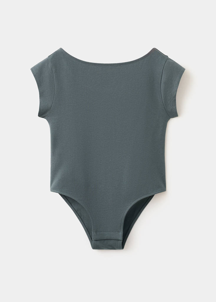 Bawełniane body z krótkim rękawem antracytowy - Dzieci - 7-8 lata - MANGO KIDS