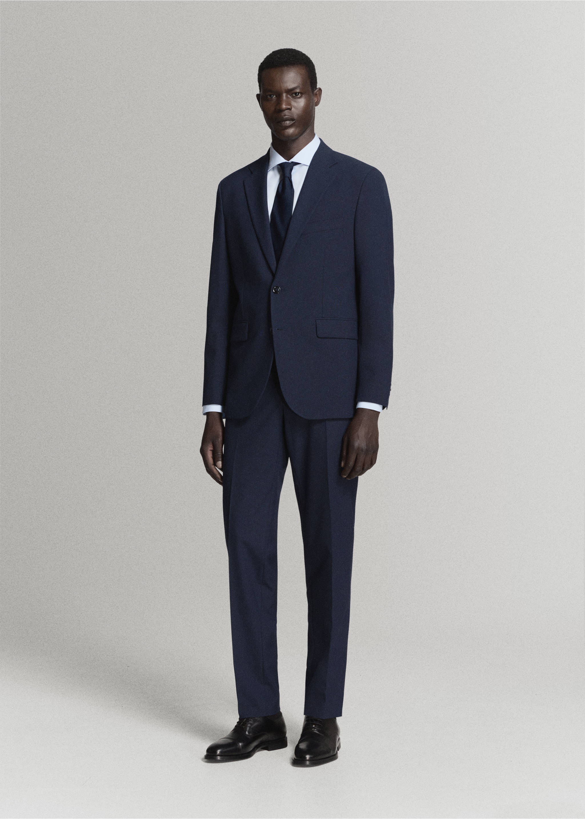 Slim-fit cotton poplin suit shirt - General plane, Sky Blue. Ref: 37081355-00.