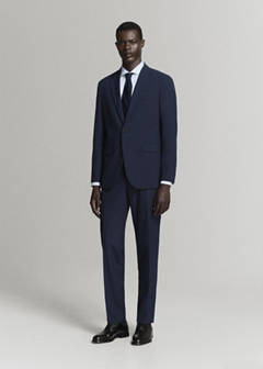 Slim-fit cotton poplin suit shirt — Sky Blue 2