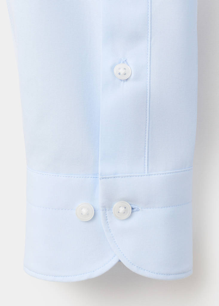 Slim-fit cotton poplin suit shirt — Sky Blue