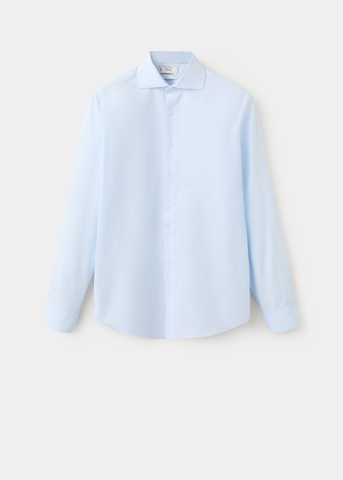 Slim-fit cotton poplin suit shirt — Sky Blue
