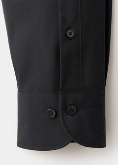 Slim-fit cotton poplin suit shirt — Black 7