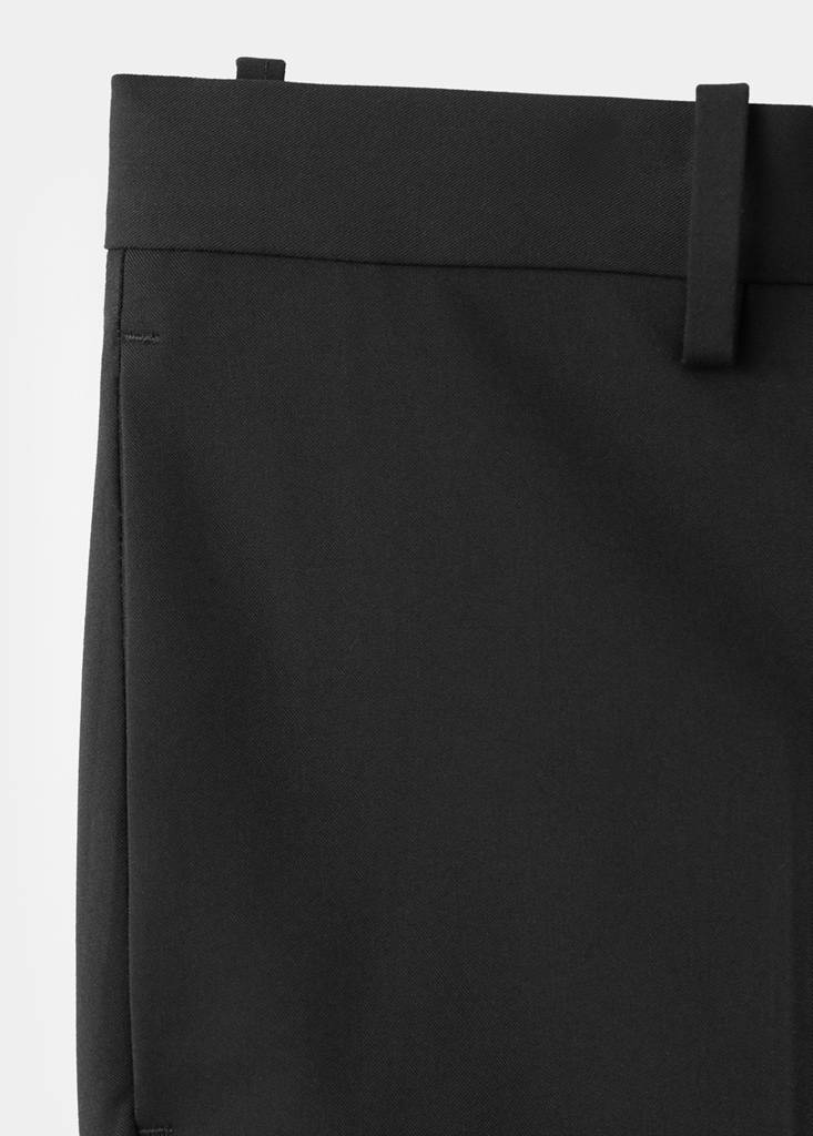 Stretch fabric super slim-fit suit trousers — Black