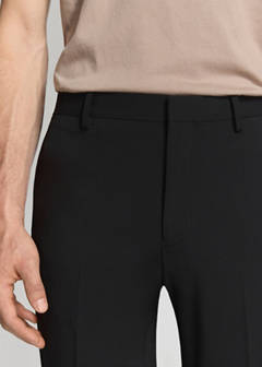 Stretch fabric super slim-fit suit trousers — Black 13