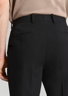 Stretch fabric super slim-fit suit trousers — Black 15