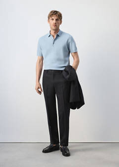 Amalfi slim fit suit trousers — Navy 2