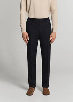 Amalfi slim fit suit trousers — Navy 10