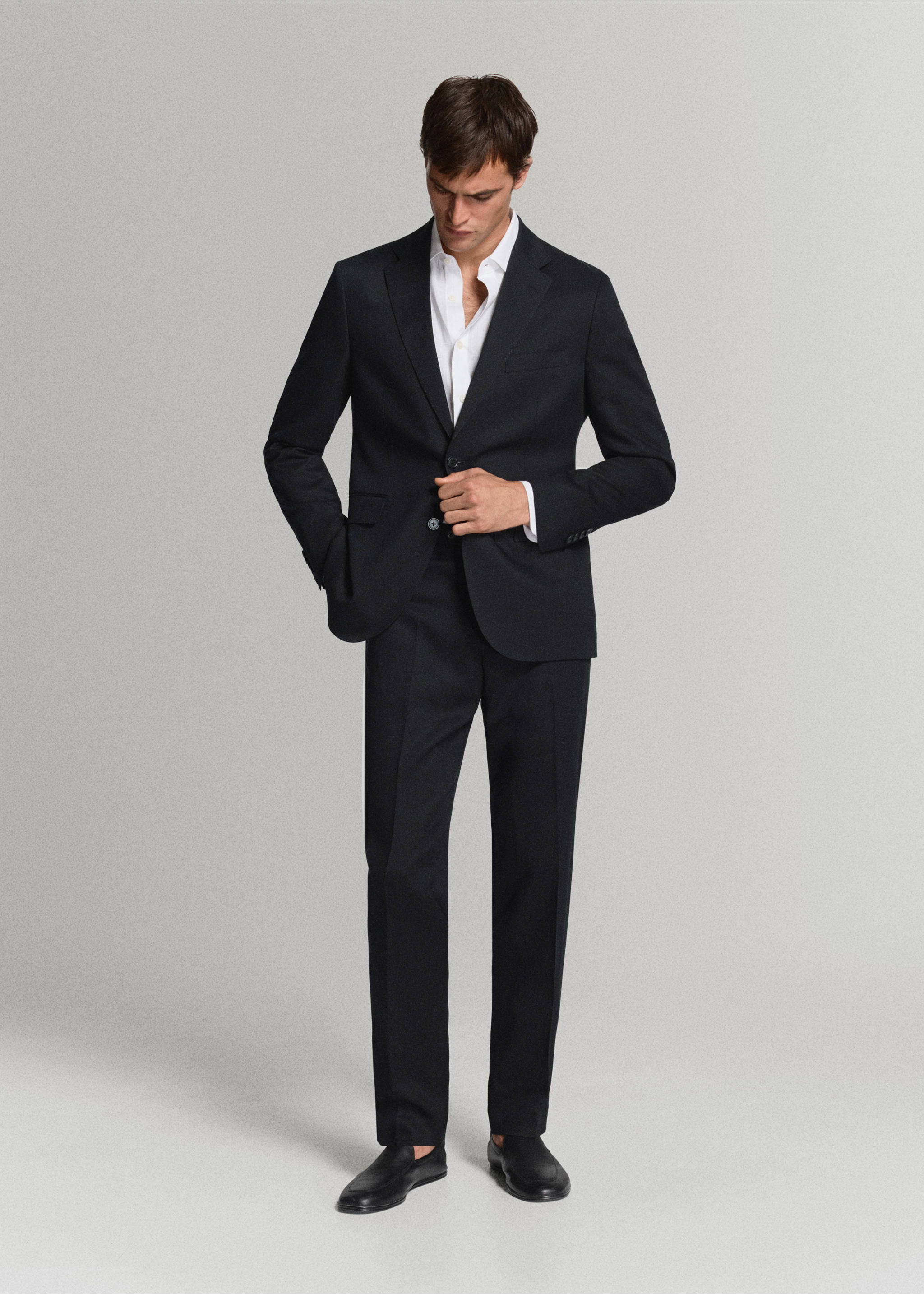 Pantalon de costume Amalfi slim fit - Détail de l'article 1, Bleu marine. Ref: 37081357-02.