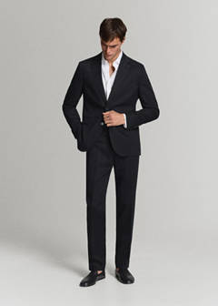 Amalfi slim fit suit trousers — Navy 19