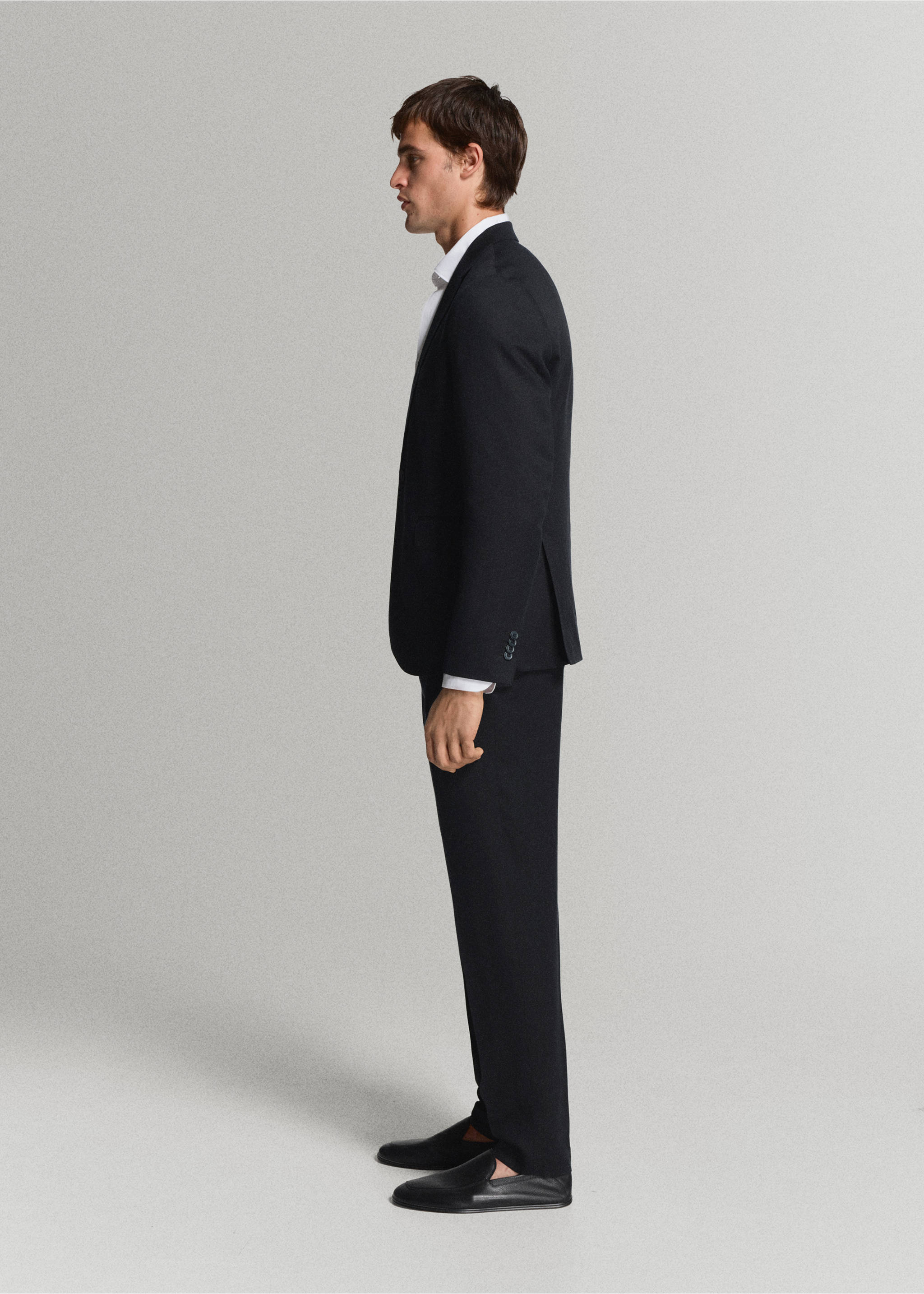 Pantalon de costume Amalfi slim fit - Détail de l'article 4, Bleu marine. Ref: 37081357-02.