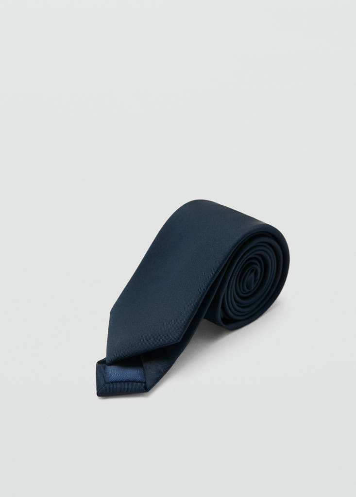 Smooth micro-structured tie — Navy
