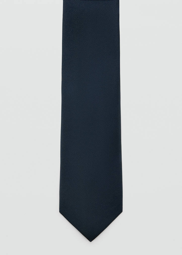 Smooth micro-structured tie — Navy