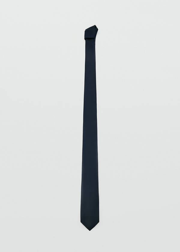 Smooth micro-structured tie — Navy