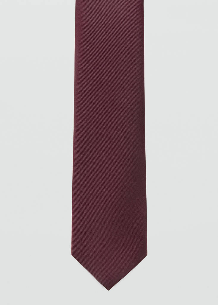 Smooth micro-structured tie — Burgundy