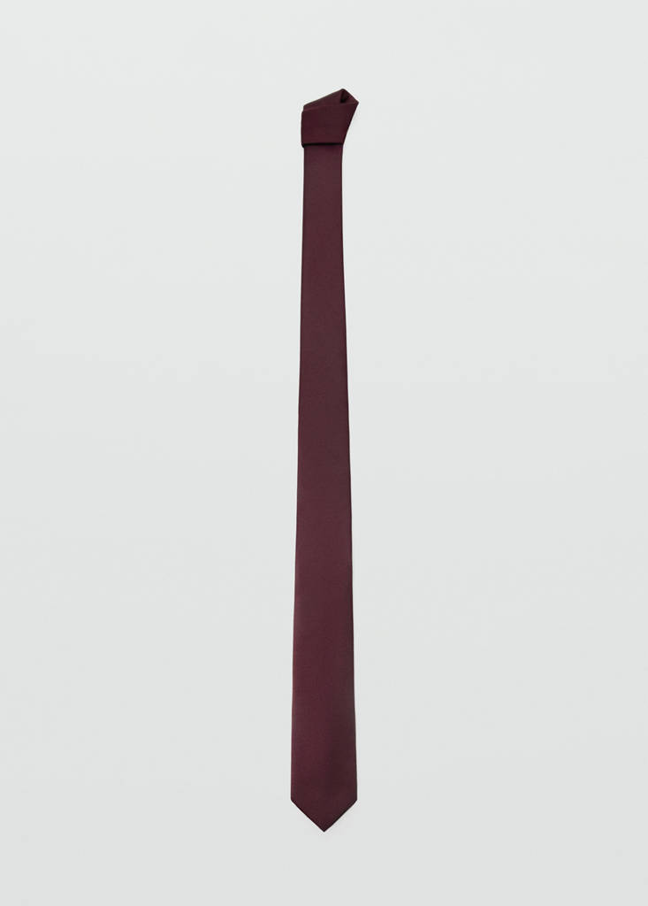 Smooth micro-structured tie — Burgundy