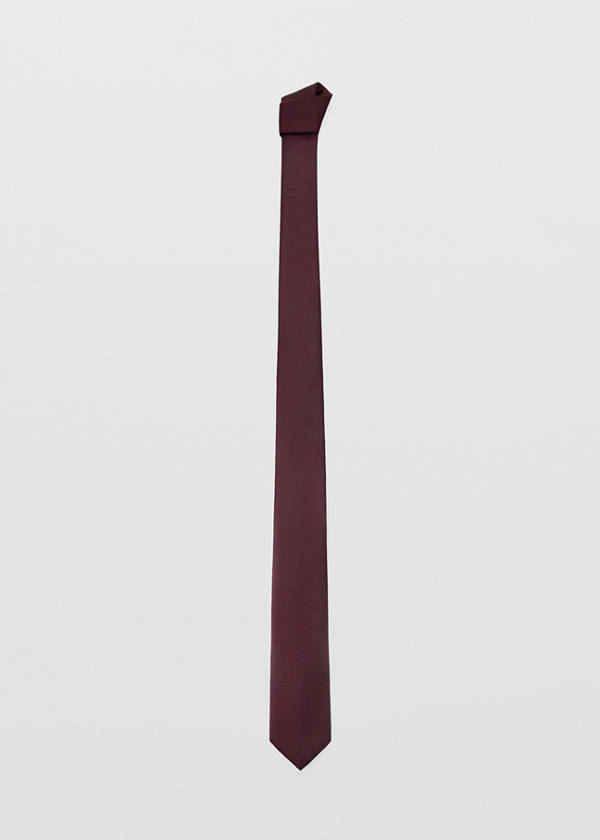 Smooth micro-structured tie — Burgundy