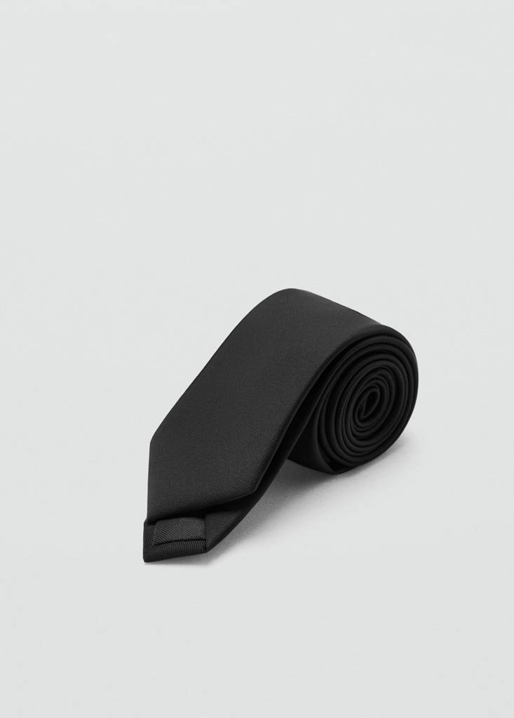 Smooth micro-structured tie — Black
