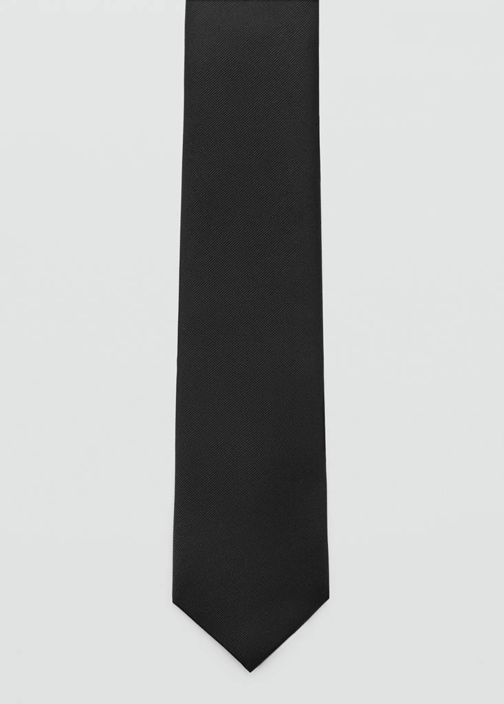 Smooth micro-structured tie — Black