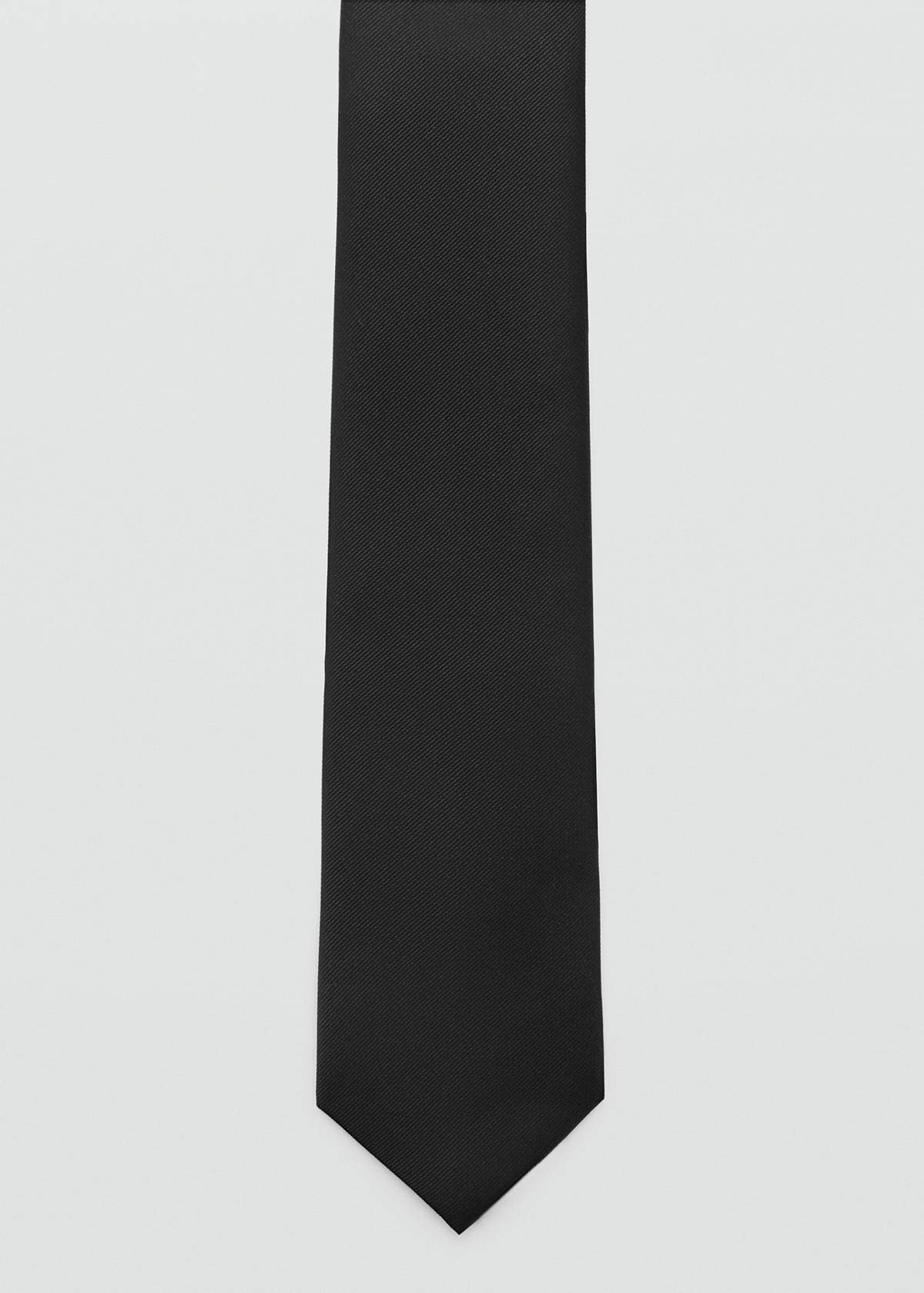 Smooth micro-structured tie — Black