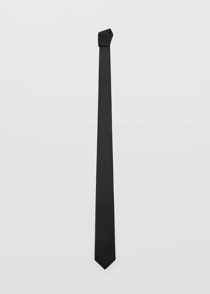 Smooth micro-structured tie — Black