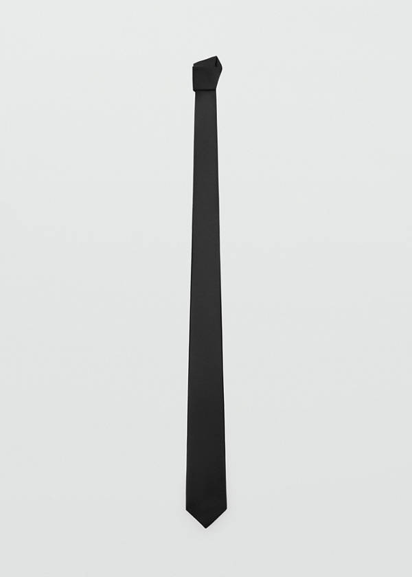 Smooth micro-structured tie — Black