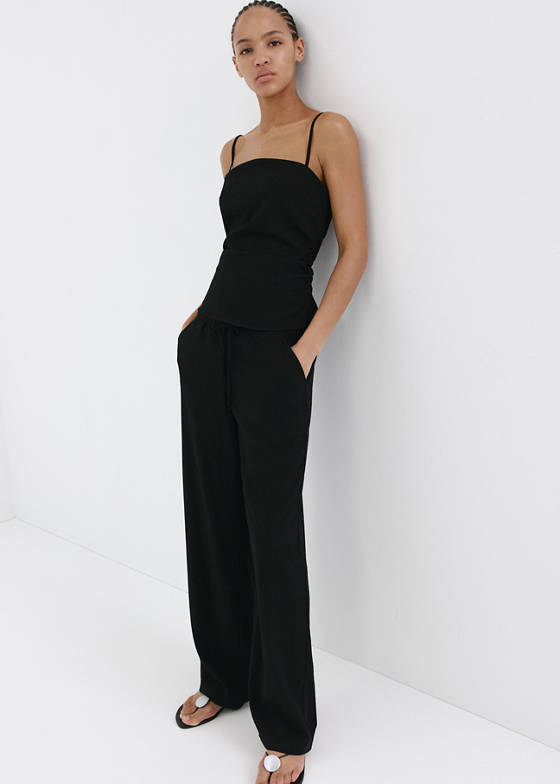 Askılı drape bluz