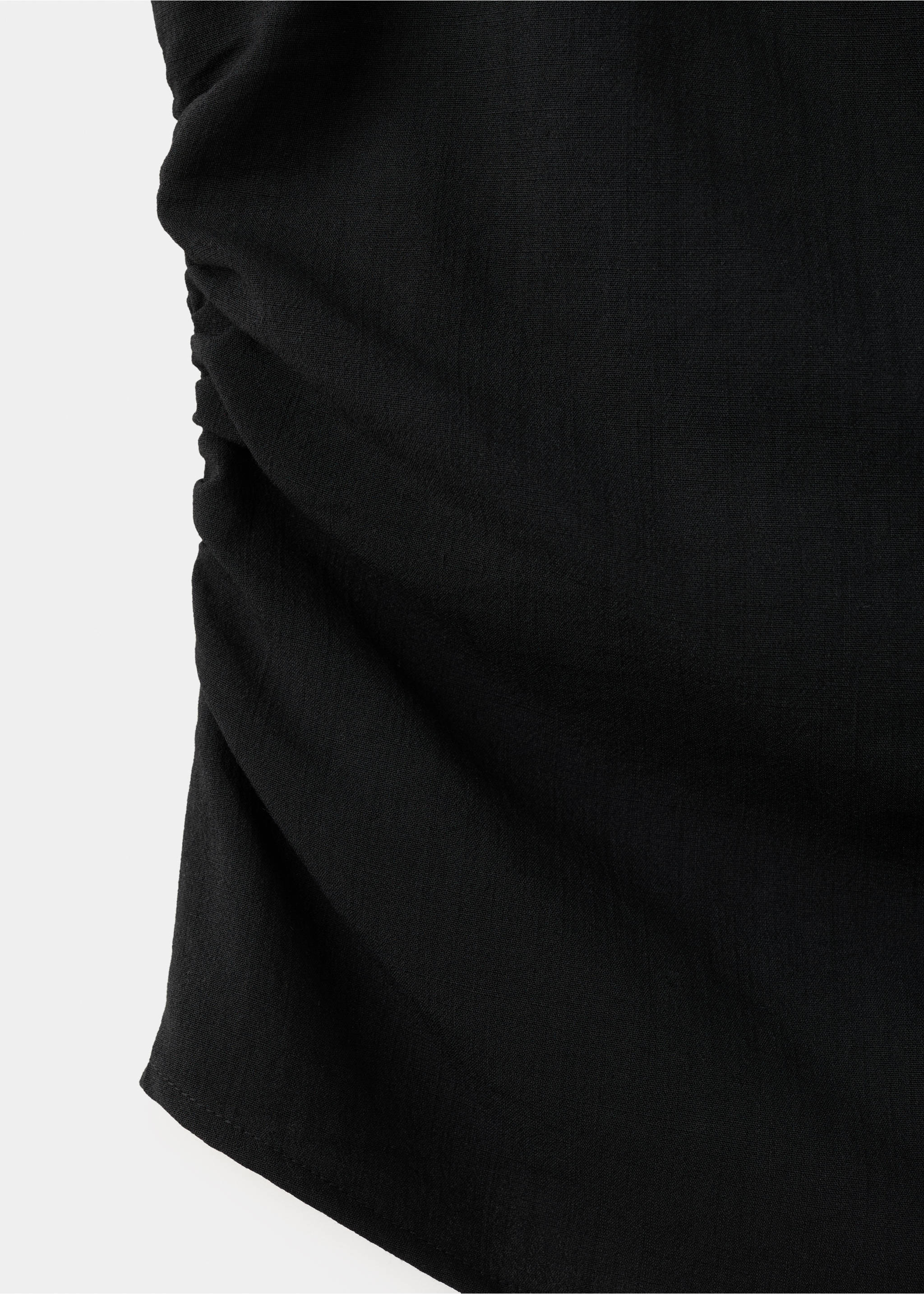 Draped strap top - Details of the article 0, Black. Ref: 37081359-00.