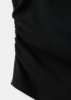 Draped strap top — Black 8