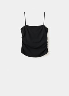 Draped strap top — Black 6