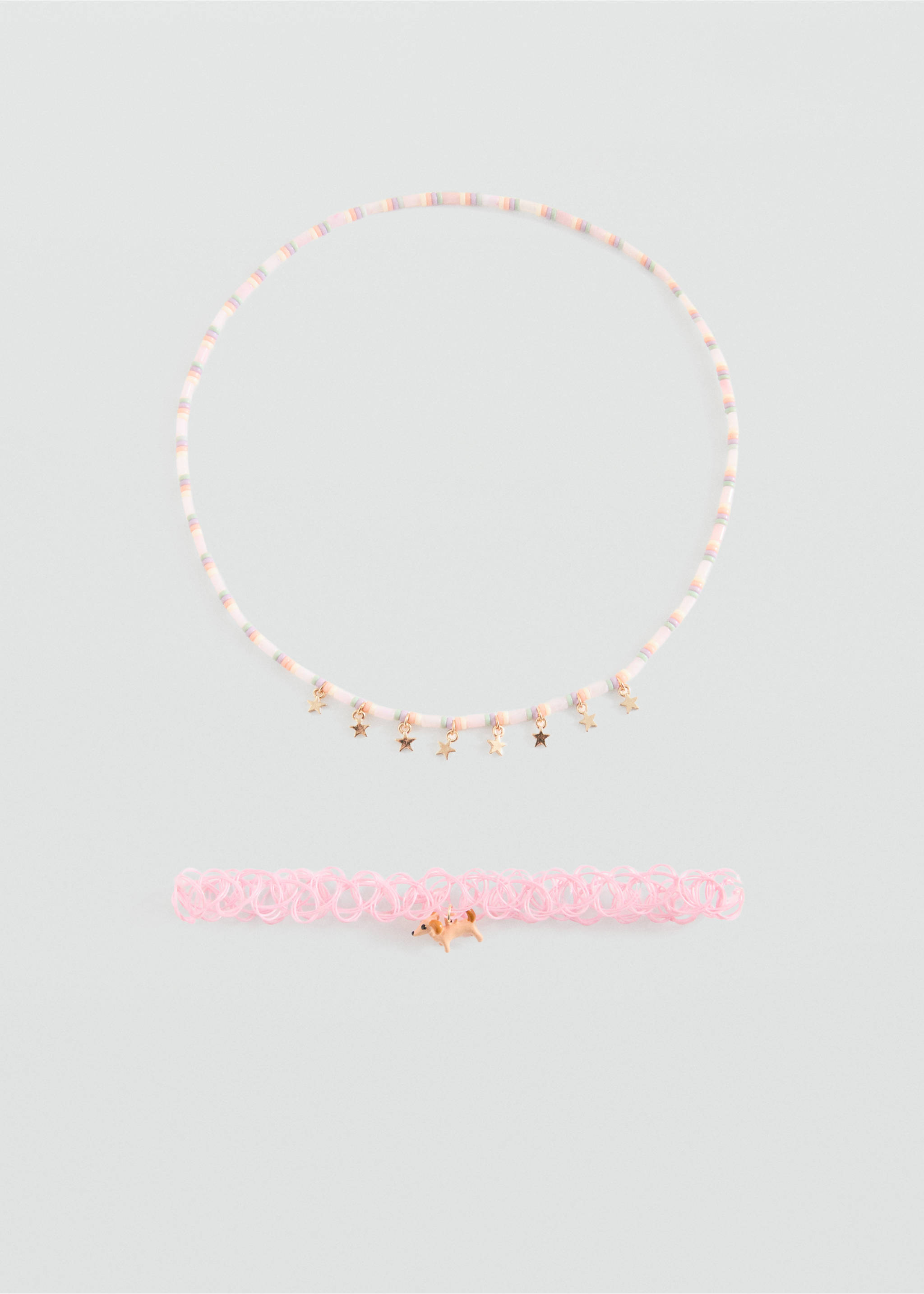 Combined necklace pack - Article without model, Pale Pink. Ref: 37081360-00.