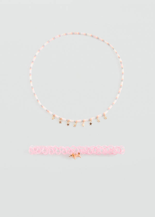 Combined necklace pack — Pale Pink