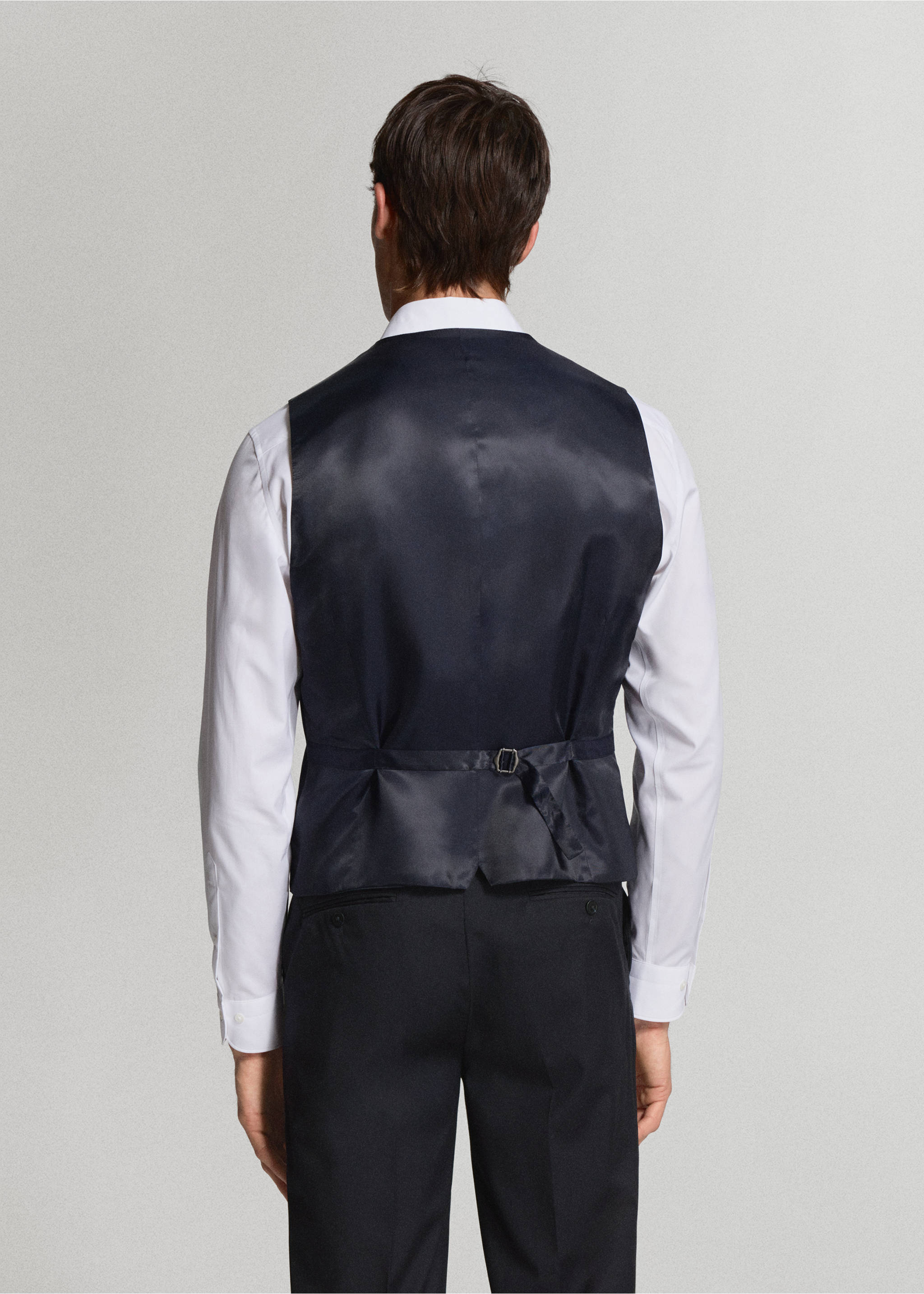 Chaleco traje Milán slim fit - Reverso del artículo, Azul marino. Ref: 37081361-00.