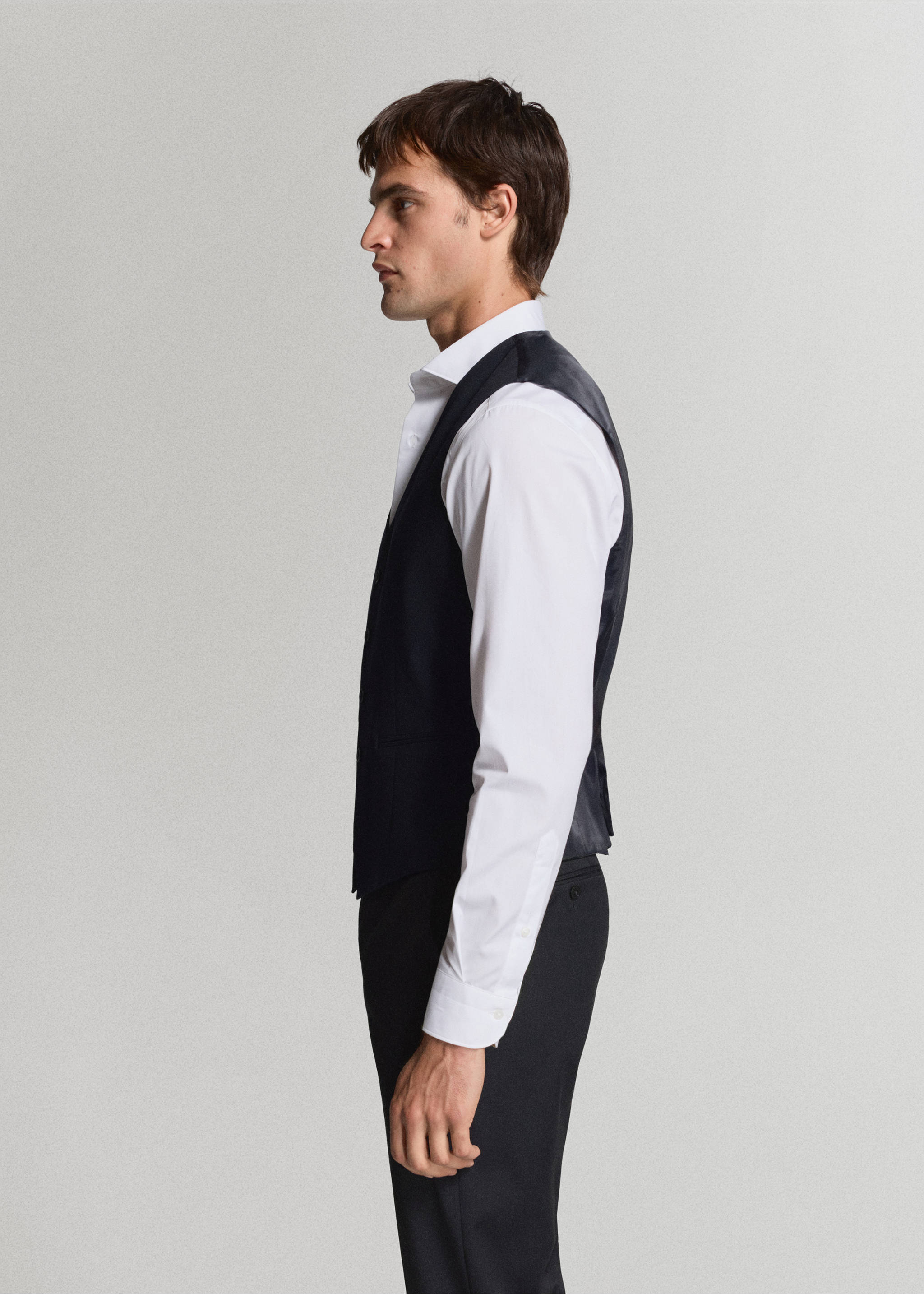 Chaleco traje Milán slim fit - Detalle del artículo 2, Azul marino. Ref: 37081361-00.